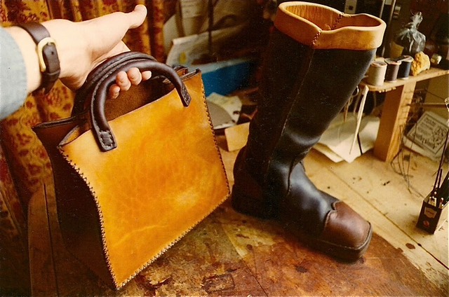 Margie's bag & my boot